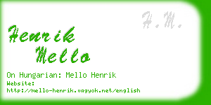 henrik mello business card